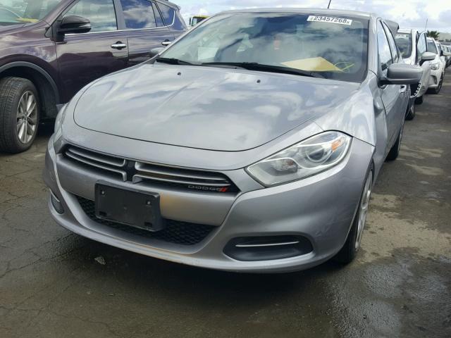 1C3CDFAA2FD223982 - 2015 DODGE DART SE SILVER photo 2