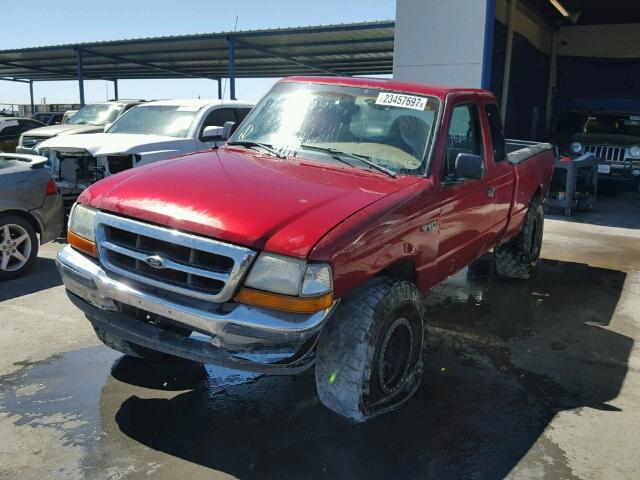 1FTYR14V9YPA97075 - 2000 FORD RANGER SUP MAROON photo 2