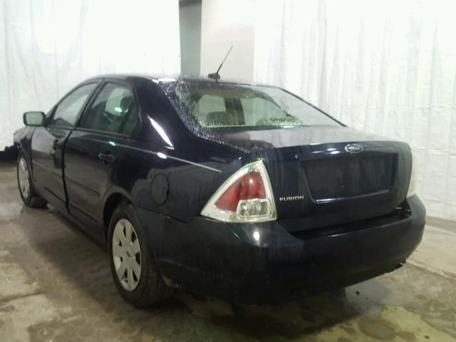 3FAHP06Z28R187537 - 2008 FORD FUSION S BLUE photo 3