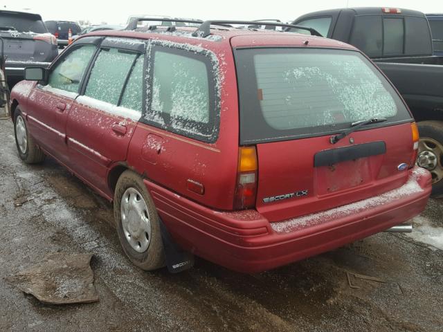 1FASP15J8SW136863 - 1995 FORD ESCORT LX MAROON photo 3