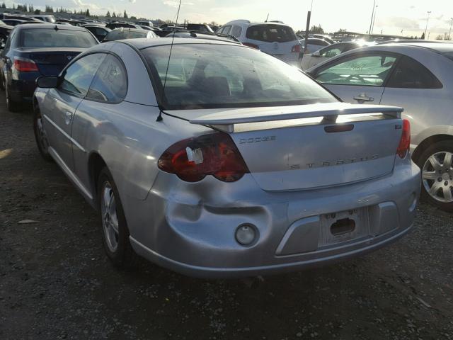 4B3AG42G34E121048 - 2004 DODGE STRATUS SX SILVER photo 3