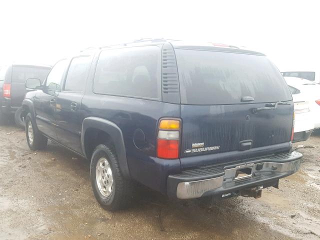 1GNFK16Z86J171038 - 2006 CHEVROLET SUBURBAN K BLUE photo 3