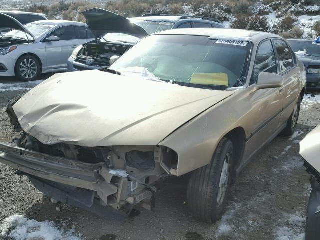 2G1WF52E749354293 - 2004 CHEVROLET IMPALA GOLD photo 2