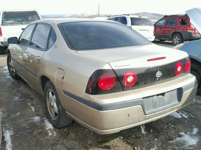 2G1WF52E749354293 - 2004 CHEVROLET IMPALA GOLD photo 3