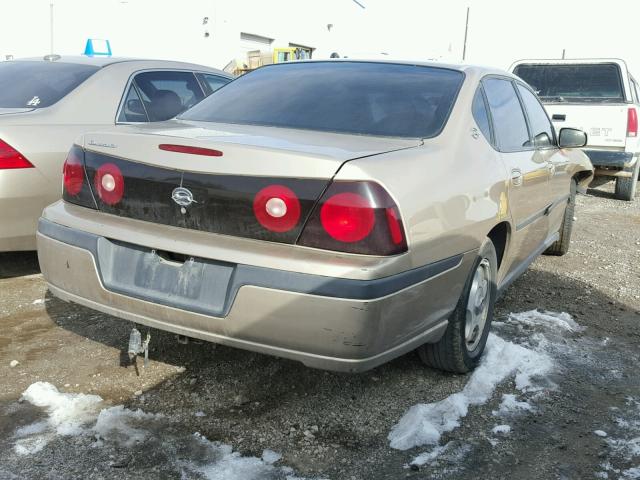 2G1WF52E749354293 - 2004 CHEVROLET IMPALA GOLD photo 4