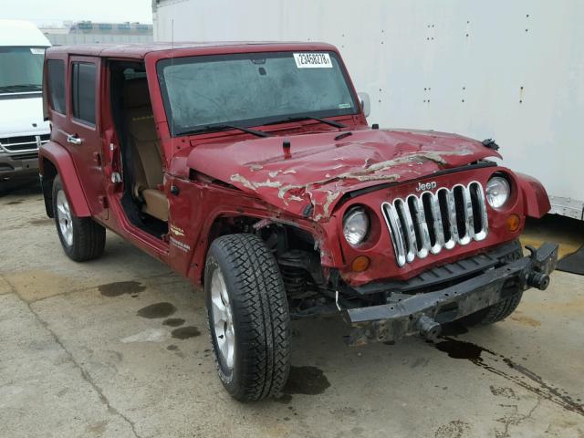 1C4BJWEG8DL511622 - 2013 JEEP WRANGLER U BURGUNDY photo 1