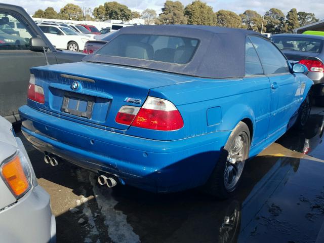 WBSBR93483PK01361 - 2003 BMW M3 BLUE photo 4