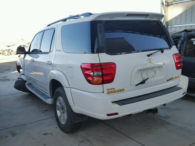 5TDBT48A52S068959 - 2002 TOYOTA SEQUOIA LI WHITE photo 3