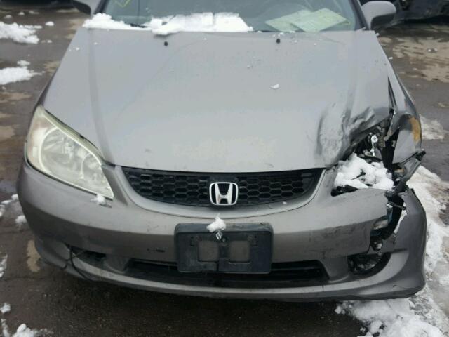 1HGEM21935L077665 - 2005 HONDA CIVIC EX GRAY photo 7