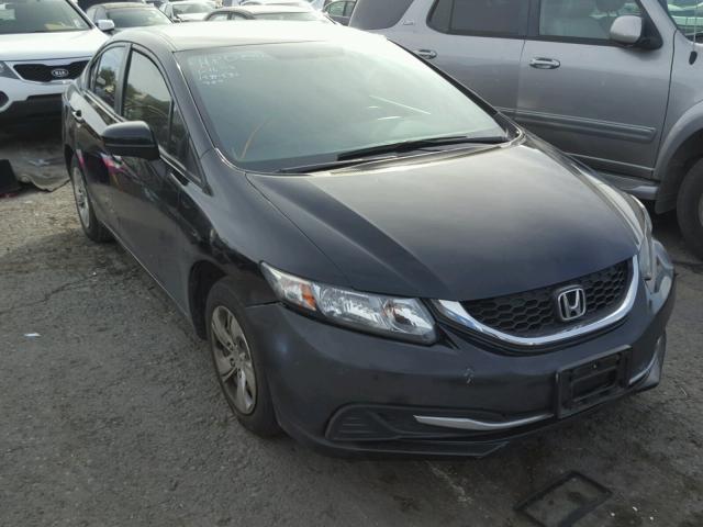 19XFB2F5XEE253585 - 2014 HONDA CIVIC LX BLACK photo 1