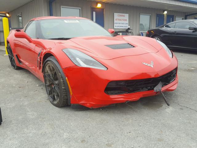 1G1YY2D73H5109719 - 2017 CHEVROLET CORVETTE G RED photo 1