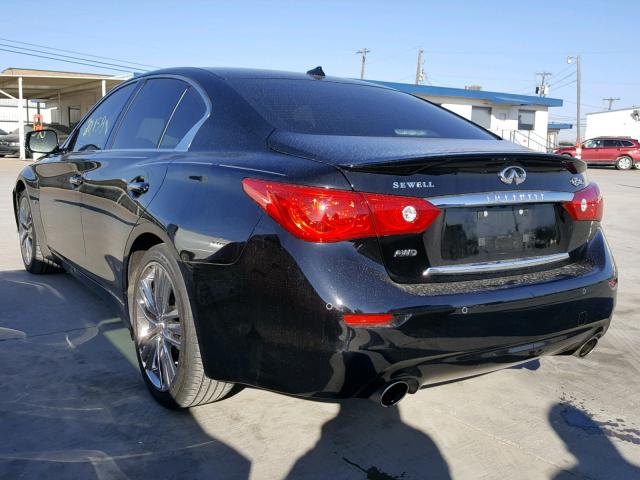 JN1BV7AR0EM700295 - 2014 INFINITI Q50 BASE Чорний фото 3