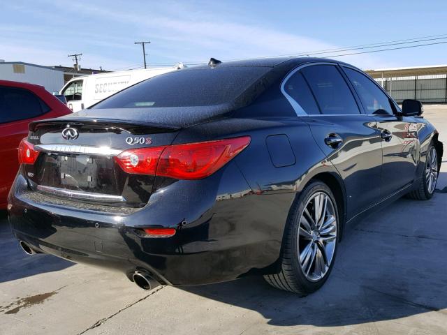 JN1BV7AR0EM700295 - 2014 INFINITI Q50 BASE BLACK photo 4