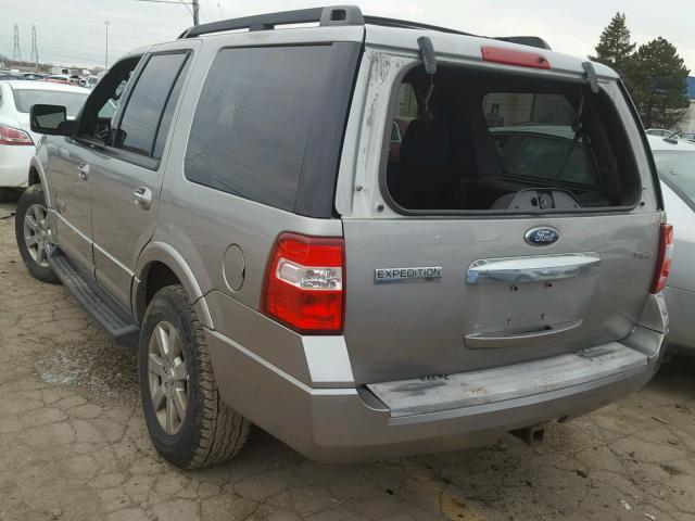 1FMFU15508LA70306 - 2008 FORD EXPEDITION GRAY photo 3