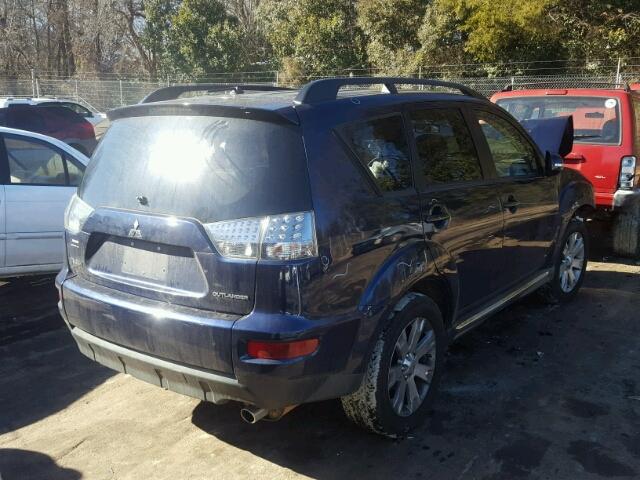 JA4AS3AW8BU020621 - 2011 MITSUBISHI OUTLANDER BLUE photo 4