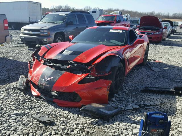 1G1YB2D72G5118394 - 2016 CHEVROLET CORVETTE S RED photo 2