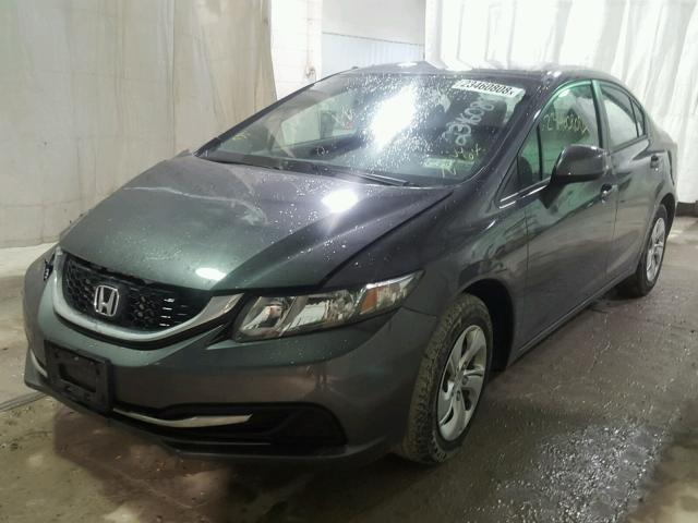 2HGFB2F59DH542350 - 2013 HONDA CIVIC LX GRAY photo 2