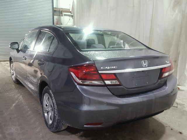 2HGFB2F59DH542350 - 2013 HONDA CIVIC LX GRAY photo 3