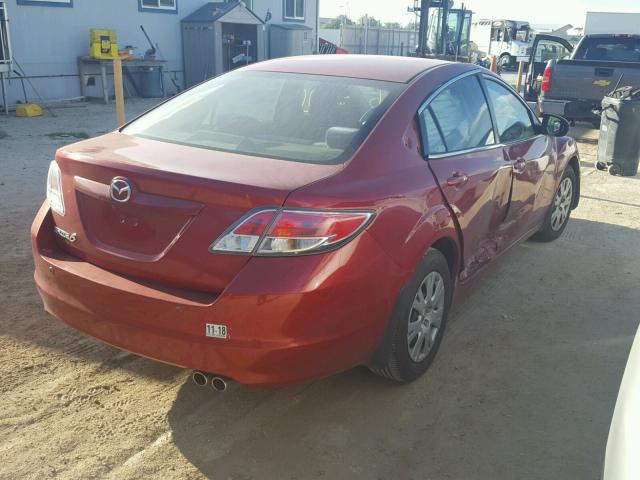 1YVHZ8BH0B5M28922 - 2011 MAZDA 6 I RED photo 4