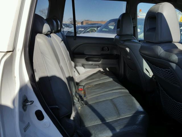 2HKYF18603H577439 - 2003 HONDA PILOT EXL WHITE photo 6