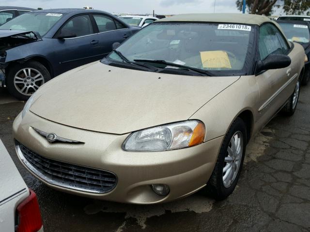 1C3EL55U31N662055 - 2001 CHRYSLER SEBRING LX TAN photo 2