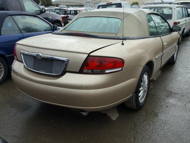 1C3EL55U31N662055 - 2001 CHRYSLER SEBRING LX TAN photo 4