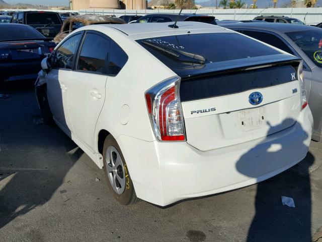 JTDKN3DU4F0450526 - 2015 TOYOTA PRIUS WHITE photo 3