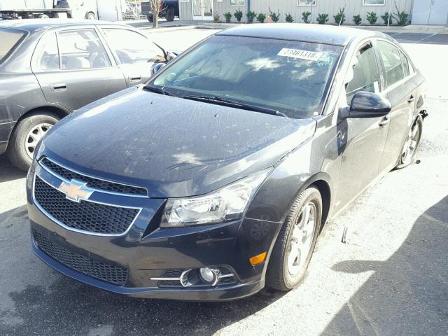 1G1PF5S92B7294767 - 2011 CHEVROLET CRUZE LT BLACK photo 2