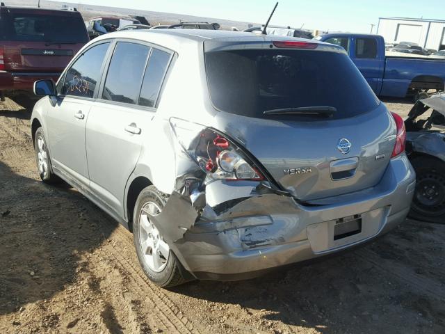 3N1BC1CP2CK278025 - 2012 NISSAN VERSA S GRAY photo 3