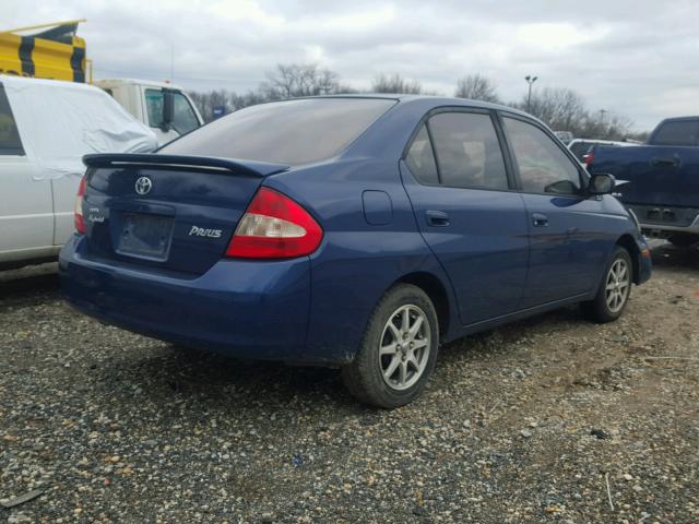 JT2BK18U320059216 - 2002 TOYOTA PRIUS BLUE photo 4