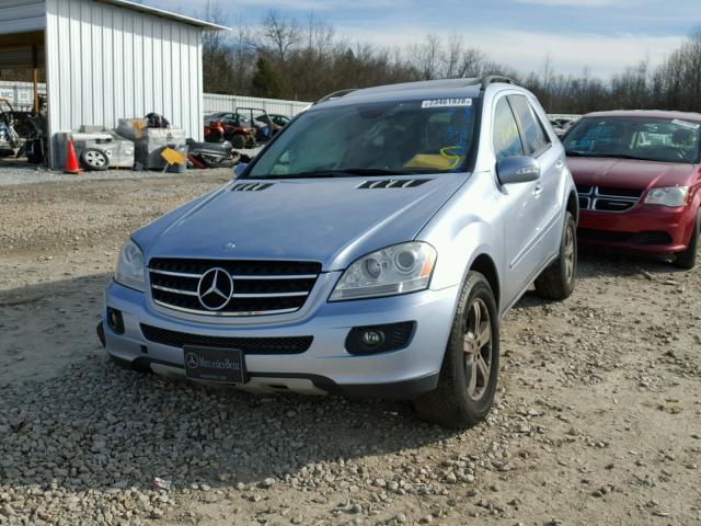 4JGBB86E77A229053 - 2007 MERCEDES-BENZ ML 350 BLUE photo 2