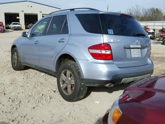 4JGBB86E77A229053 - 2007 MERCEDES-BENZ ML 350 BLUE photo 3