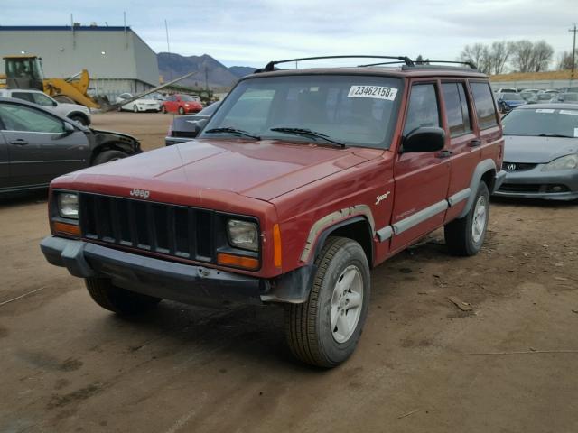 1J4FT68SXWL142917 - 1998 JEEP CHEROKEE S RED photo 2