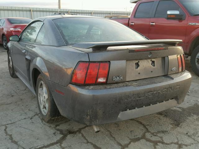 1FAFP40463F352734 - 2003 FORD MUSTANG GRAY photo 3