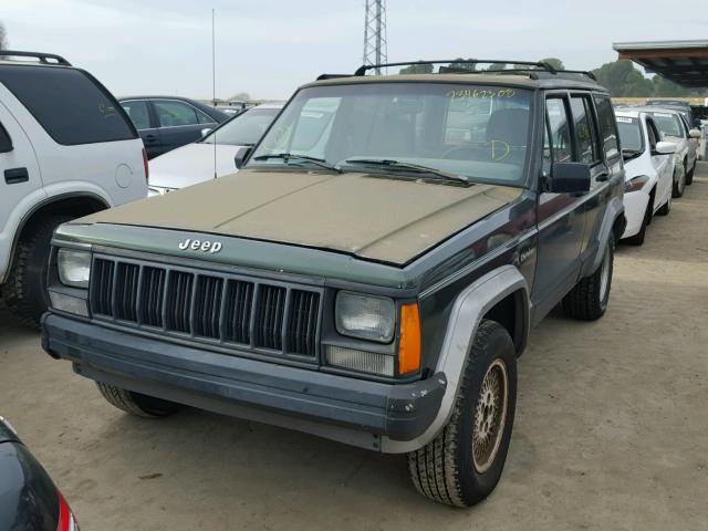 1J4FJ78S6TL123594 - 1996 JEEP CHEROKEE C GREEN photo 2