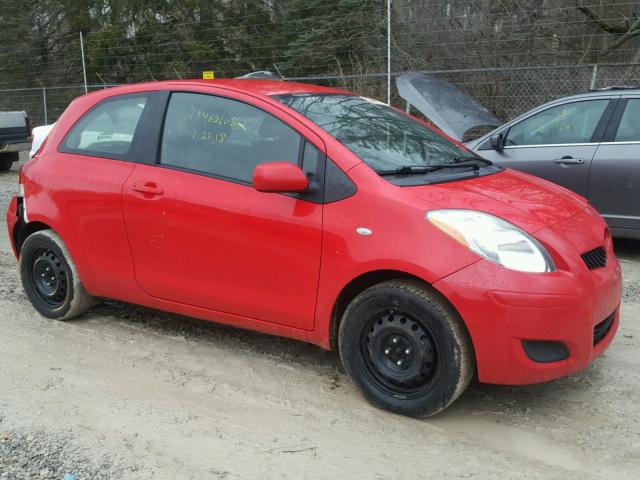 JTDJT4K38A5298814 - 2010 TOYOTA YARIS RED photo 1