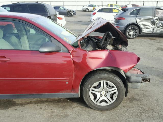 1G1ZS58F17F247812 - 2007 CHEVROLET MALIBU LS RED photo 9