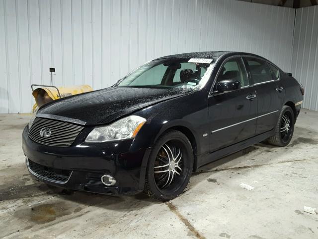 JNKBY01F68M550827 - 2008 INFINITI M45 BLACK photo 2