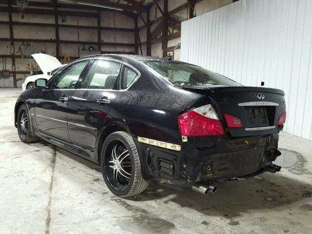 JNKBY01F68M550827 - 2008 INFINITI M45 BLACK photo 3