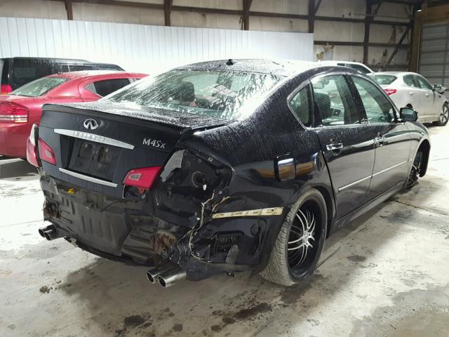 JNKBY01F68M550827 - 2008 INFINITI M45 BLACK photo 4