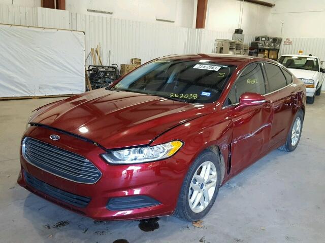 3FA6P0HR0DR262038 - 2013 FORD FUSION SE MAROON photo 2