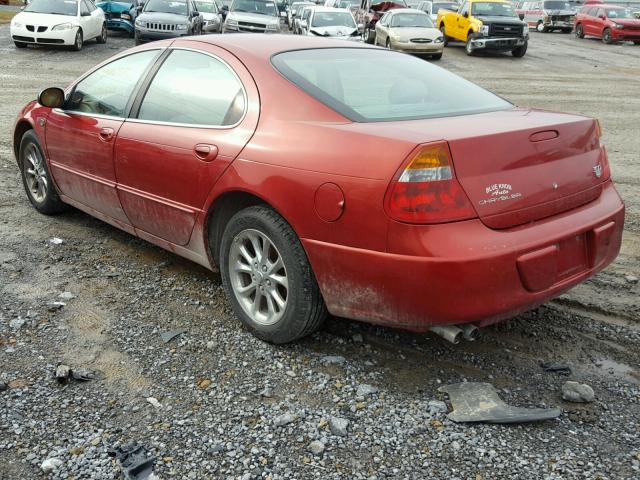 2C3AE66G42H308952 - 2002 CHRYSLER 300M RED photo 3