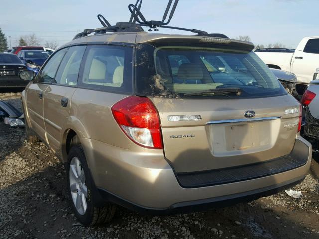 4S4BP61C896326408 - 2009 SUBARU OUTBACK 2. GOLD photo 3