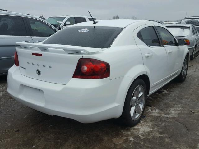 1B3BD4FB8BN556111 - 2011 DODGE AVENGER EX WHITE photo 4