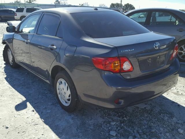 1NXBU4EE3AZ178449 - 2010 TOYOTA COROLLA BA BLACK photo 3