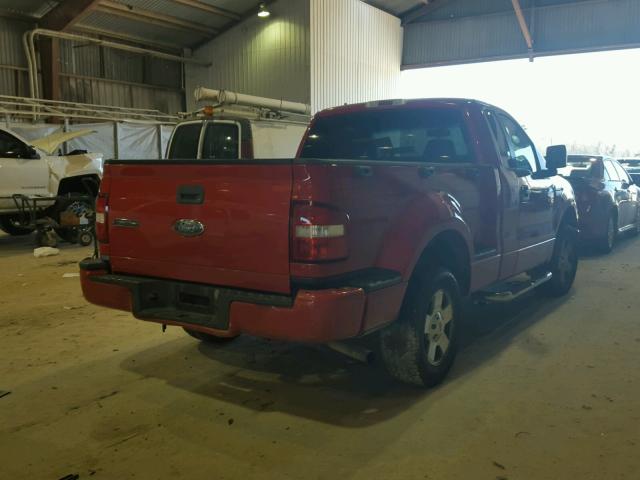 1FTRF02206KD73024 - 2006 FORD F150 RED photo 4