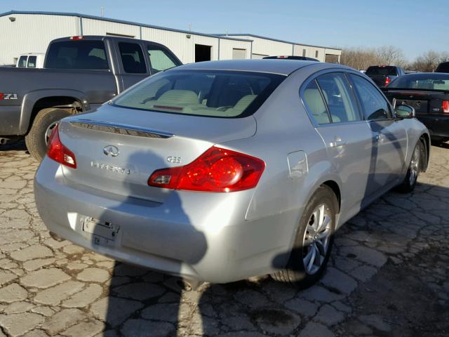 JNKBV61E27M728203 - 2007 INFINITI G35 SILVER photo 4