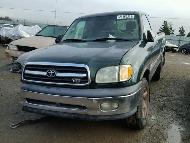 5TBRT34141S191626 - 2001 TOYOTA TUNDRA ACC GREEN photo 2