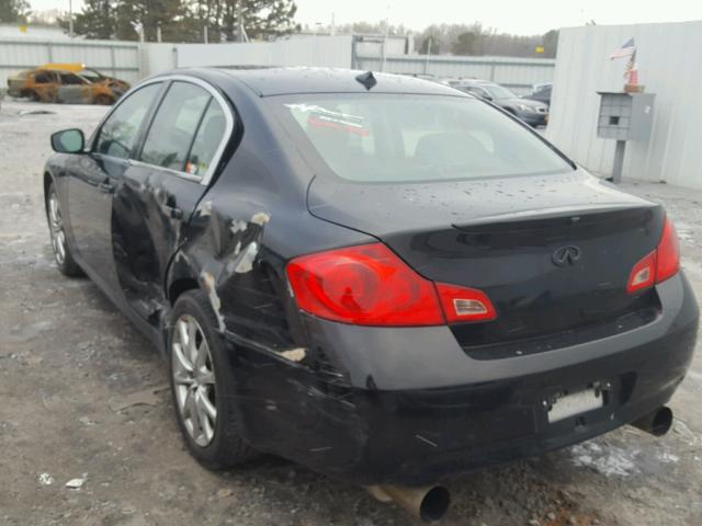 JNKCV61F89M365258 - 2009 INFINITI G37 BLACK photo 3