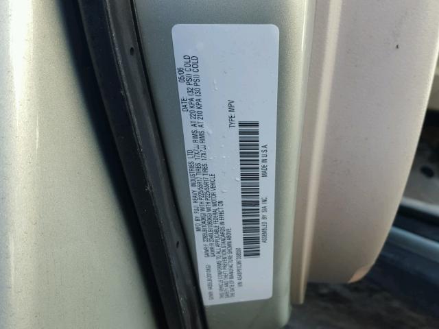 4S4BP61C967358550 - 2006 SUBARU LEGACY OUT TAN photo 10